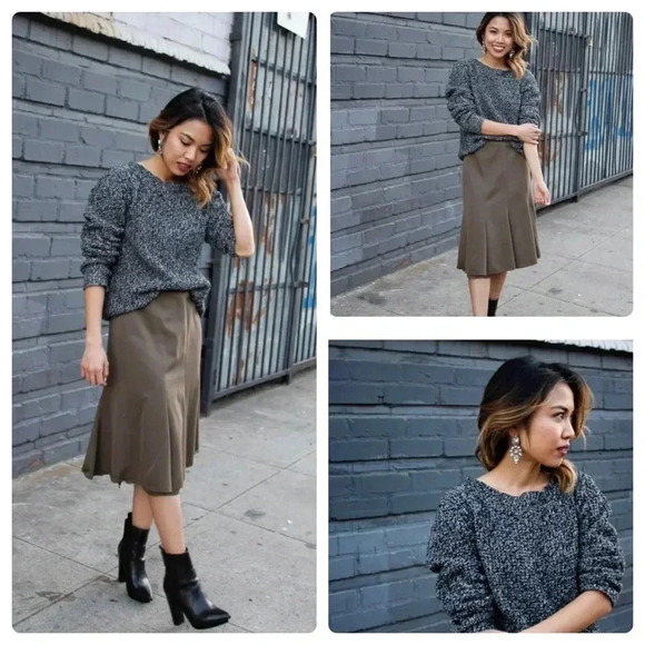 PHILOSOPHY Oversized Women’s Long Sleeve High-low Knitted Sweater Size L - Picture 1 of 4